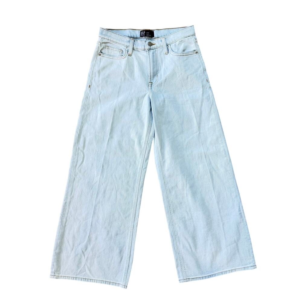 Gap Wide‑Leg Denim Jeans Light Wash Women’s Size 2/26S NWT